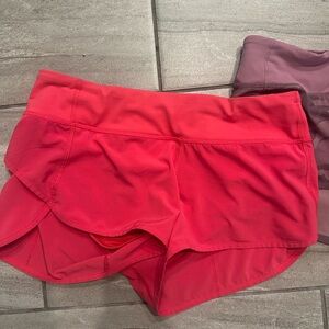 lululemon athletica Coral Athletic Shorts